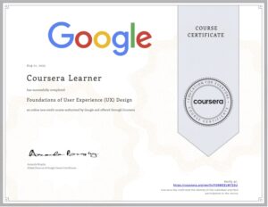 Google UX Course Certificate